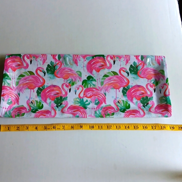 TOMMY BAHAMA PINK FLAMINGO TRAY - Picture 4 of 5